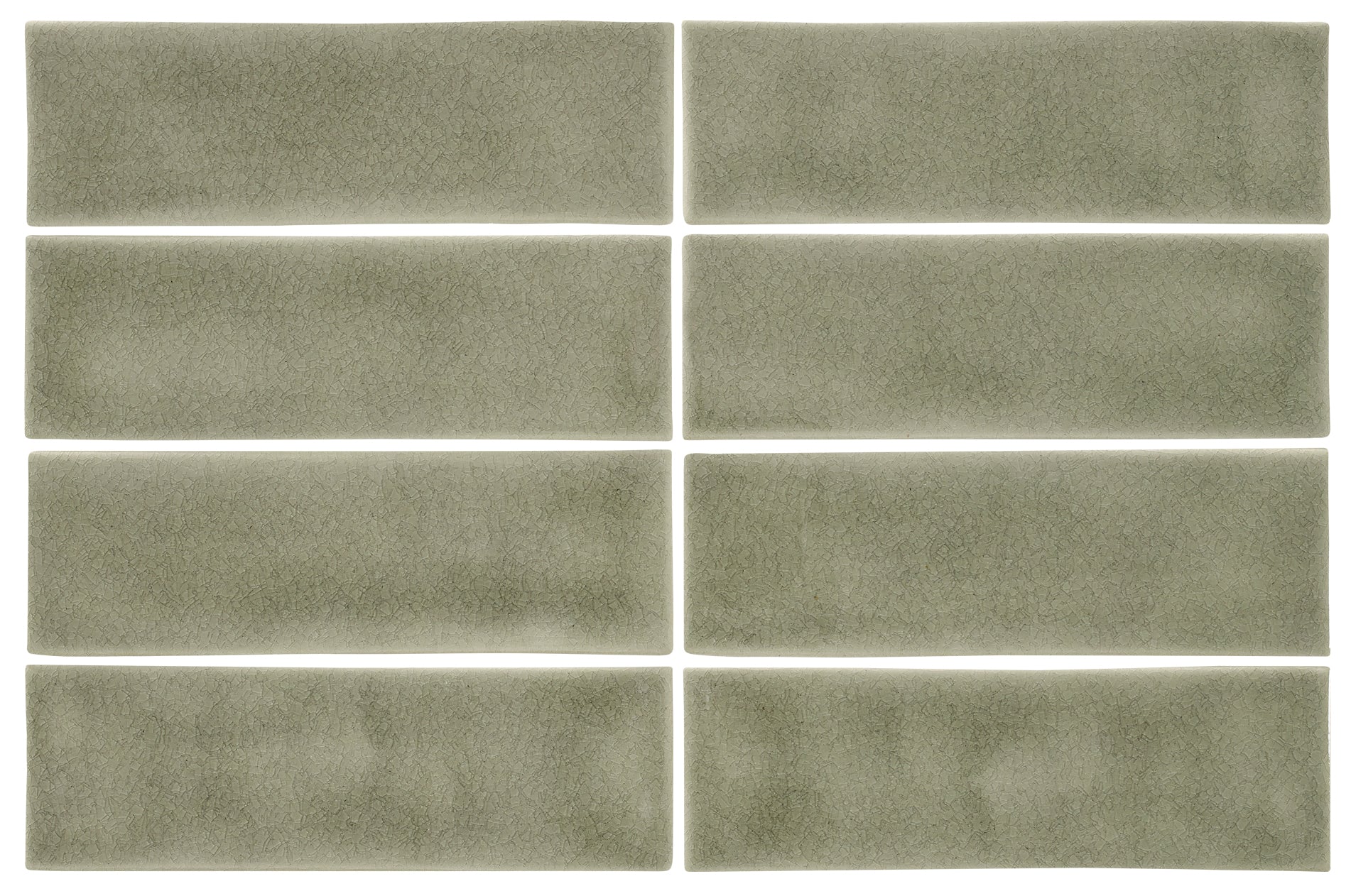 2.6x8 Crackled Lava white body ceramic wall tile - Industry Tile